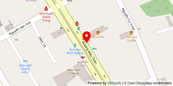 Map location for Bánh mì chay Anh Thầy Giáo