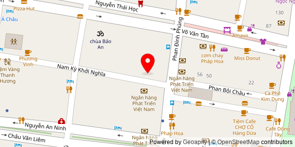 Map location for Bánh Mì Thủy (ba cô)