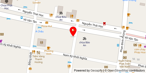 Map location for Bánh mì và café A.T