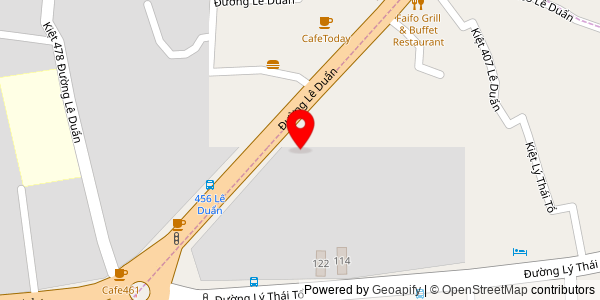 Map location for Tiệm cà phê B&B Bánh mì má Đào
