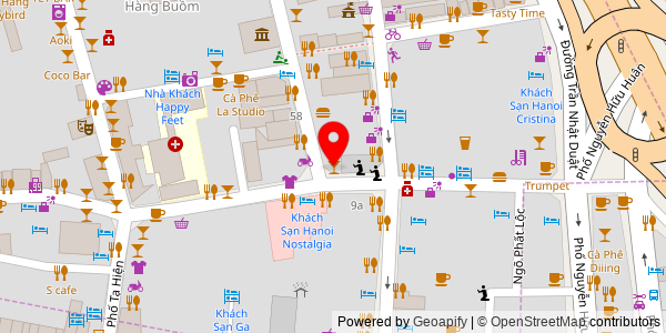 Map location for Bánh Mì Việt