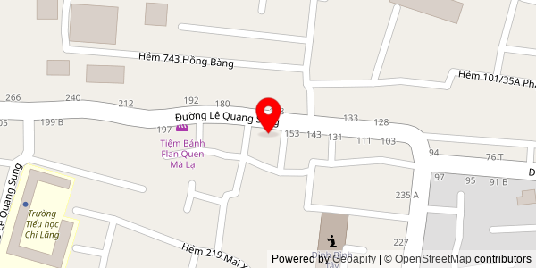 Map location for Bánh Mì Huỳnh Gia