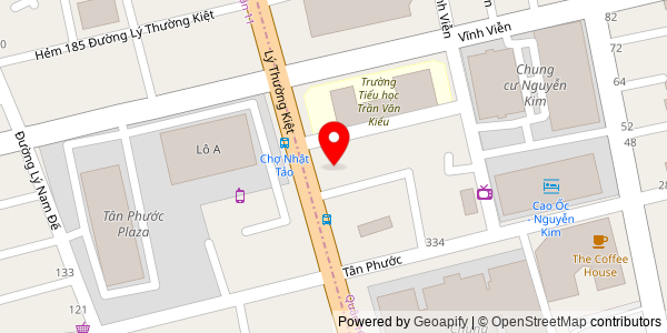 Map location for Bánh Mì Kim Dung lý thường kiệt