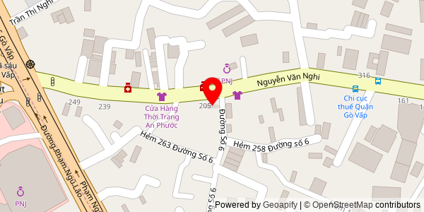 Map location for Bánh mì sườn Tiệm Nhà Bơ - CN Nguyễn Văn Nghi