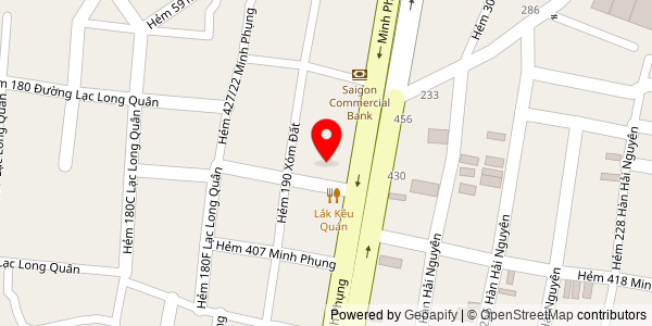 Map location for Sandwich - Hamburger CHÍA NÚI - Minh Phụng Q11