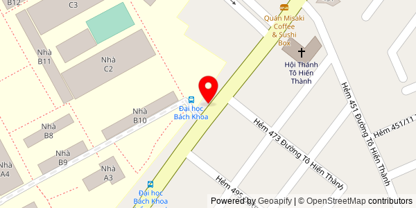 Map location for Xe bánh mì chú Mẫn, CSV Bách Khoa, 4 ngoại ngữ