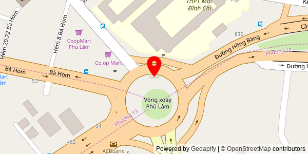 Map location for Xôi Mặn Bánh Mì Phú Lâm