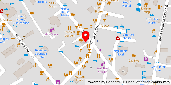 Map location for Mobile Banh Mi stall. Friendly lady owner. Good street food. Look here or just accross the road.