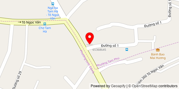Map location for Bánh mì bì Bà Tám