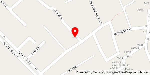 Map location for Bánh Mì Bình Định CÔ BA TRƯNG