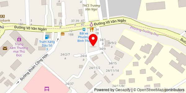 Map location for Bánh mì Bò kho
