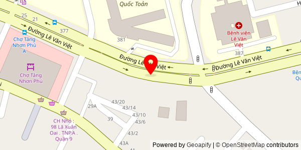 Map location for BÁNH MÌ MÁ HẢI - 437B LÊ VĂN VIỆT