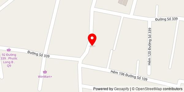 Map location for Bánh mì Song Phương