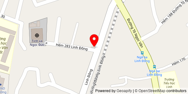 Map location for Bánh mì thịt 10.000 Thủ Đức