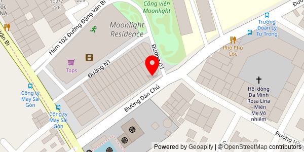 Map location for Burger Việt Dân Chủ - Bánh mì hamburger, mỳ ý, gà rán