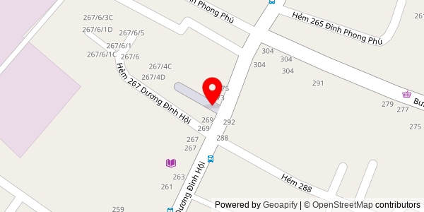 Map location for Cửa Hàng Bánh Mì Hà Nội 273 Dương Đình Hội